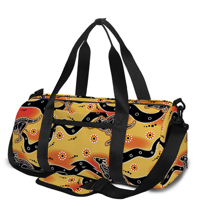 Aboriginal Kangaroo Pattern Print Gym Bag
