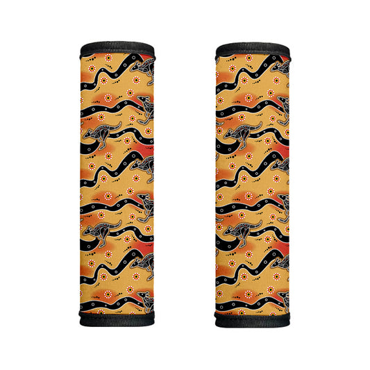 Aboriginal Kangaroo Pattern Print Handle Covers