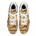 Aboriginal Kangaroo Pattern Print High Top Leather Sneakers