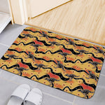 Aboriginal Kangaroo Pattern Print Indoor Door Mat