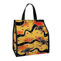 Aboriginal Kangaroo Pattern Print Insulated Lunch Tote