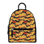 Aboriginal Kangaroo Pattern Print Leather Backpack