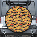 Aboriginal Kangaroo Pattern Print Leather Spare Tire Cover