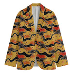 Aboriginal Kangaroo Pattern Print Men's Blazer