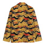 Aboriginal Kangaroo Pattern Print Men's Blazer