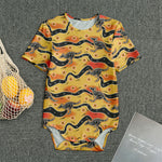 Aboriginal Kangaroo Pattern Print Men's Bodysuit