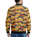 Aboriginal Kangaroo Pattern Print Men's Bomber Jacket