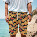 Aboriginal Kangaroo Pattern Print Men's Cargo Shorts