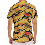 Aboriginal Kangaroo Pattern Print Men's Deep V-Neck Shirt