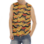 Aboriginal Kangaroo Pattern Print Men's Fitness Tank Top