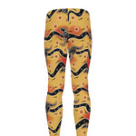 Aboriginal Kangaroo Pattern Print Men's leggings