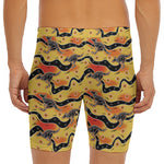 Aboriginal Kangaroo Pattern Print Men's Long Boxer Briefs