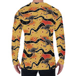 Aboriginal Kangaroo Pattern Print Men's Long Sleeve T-Shirt