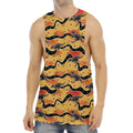 Aboriginal Kangaroo Pattern Print Men's Muscle Tank Top