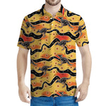 Aboriginal Kangaroo Pattern Print Men's Polo Shirt