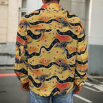 Aboriginal Kangaroo Pattern Print Men's Shirt Jacket