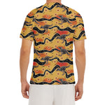 Aboriginal Kangaroo Pattern Print Men's Short Sleeve Rash Guard