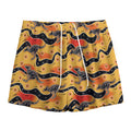 Aboriginal Kangaroo Pattern Print Mesh Shorts