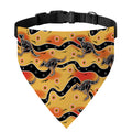 Aboriginal Kangaroo Pattern Print Over The Collar Dog Bandana