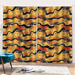 Aboriginal Kangaroo Pattern Print Pencil Pleat Curtains