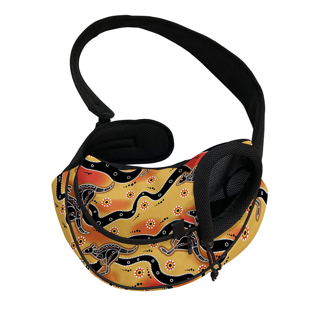 Aboriginal Kangaroo Pattern Print Pet Sling Carrier