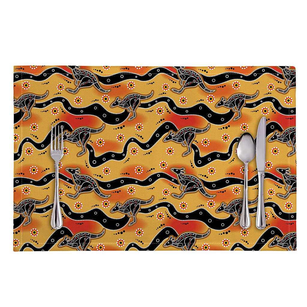 Aboriginal Kangaroo Pattern Print Placemat