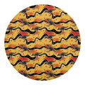 Aboriginal Kangaroo Pattern Print Round Blanket