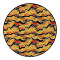 Aboriginal Kangaroo Pattern Print Round Floor Mat