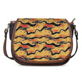 Aboriginal Kangaroo Pattern Print Saddle Bag
