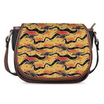 Aboriginal Kangaroo Pattern Print Saddle Bag