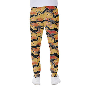 Aboriginal Kangaroo Pattern Print Scuba Joggers