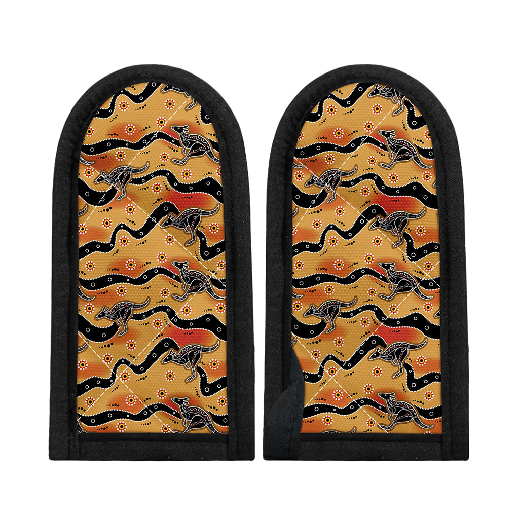 Aboriginal Kangaroo Pattern Print Skillet Handle Cover