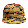 Aboriginal Kangaroo Pattern Print Snapback Cap