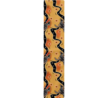 Aboriginal Kangaroo Pattern Print Table Runner