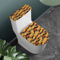 Aboriginal Kangaroo Pattern Print Toilet Lid And Tank Cover Set