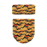 Aboriginal Kangaroo Pattern Print Toilet Lid And Tank Cover Set