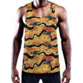 Aboriginal Kangaroo Pattern Print Men's Workout Tank Top
