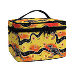 Aboriginal Kangaroo Pattern Print Travel Makeup Bag