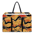 Aboriginal Kangaroo Pattern Print Utility Tote Bag