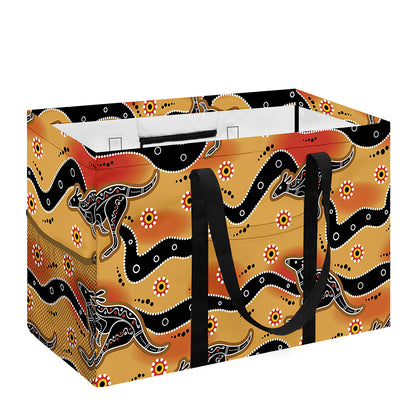 Aboriginal Kangaroo Pattern Print Utility Tote Bag