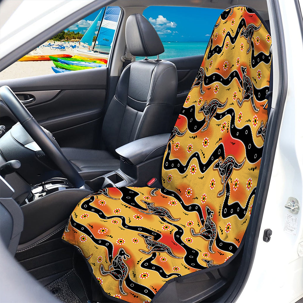 Aboriginal Kangaroo Pattern Print Waterproof Car Seat Cover