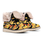 Aboriginal Kangaroo Pattern Print Winter Boots