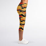 Aboriginal Kangaroo Pattern Print Women's Capri Leggings