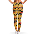 Aboriginal Kangaroo Pattern Print Women's Leggings