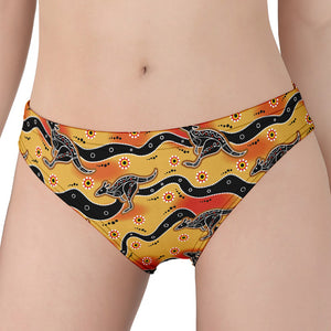 Aboriginal Kangaroo Pattern Print Women's Panties