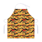 Aboriginal Lizard Pattern Print Adjustable Apron