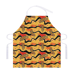 Aboriginal Lizard Pattern Print Adjustable Apron