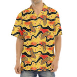 Aboriginal Lizard Pattern Print Aloha Shirt
