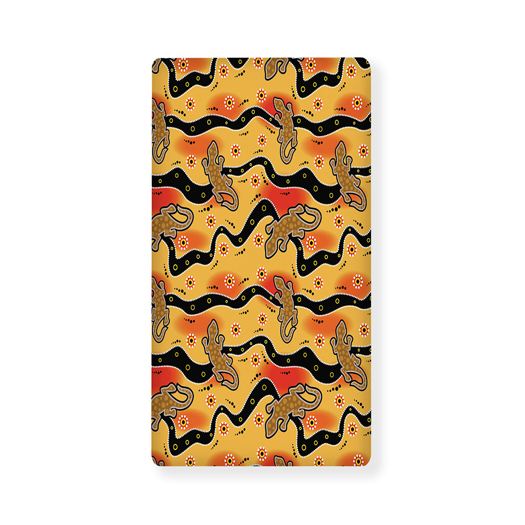 Aboriginal Lizard Pattern Print Baby Crib Sheet