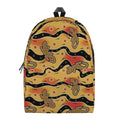 Aboriginal Lizard Pattern Print School Backpack